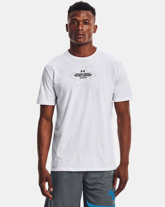 Camiseta de manga corta UA Basketball Photo para hombre, White, pdpMainDesktop image number 1